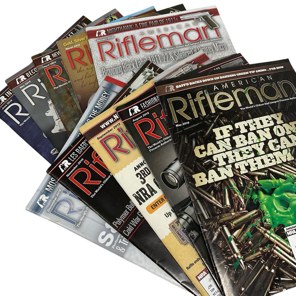 10 Issues American Rifleman‎ Magazine Vintage 2015 to 2016 Firearm Authority